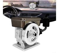 Honseadek Diffusore di deodorante per auto rotante ad energia solare, purificatore per aromaterapia, design a motore vintage, funzionamento automatico fotosensibile (Zen char)