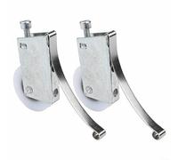 Honseadek Doppia puleggia in acciaio con cuscinetti silenziosi, ruote in legno, funzionamento con porta scorrevole, compatibile con armadio a sfera liscia per avere cabina (GROOVES SINGLE)