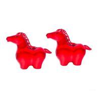 Honseadek Elegante per statuette di cavalli di cristallo, ornamenti colorati a forma di animale, statue di cavallo leggere di lusso per soggiorno, camera da letto, ingresso (rosso)