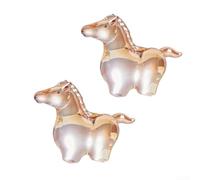 Honseadek Elegante per statuette di cavalli di cristallo, ornamenti colorati a forma di animale, statue di cavallo leggere di lusso per soggiorno, camera da letto, ingresso (giallo)