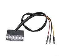 Honseadek Fanale posteriore a LED per moto, 12 V, luce freno posteriore, compatibile con la maggior parte delle biciclette, scooter, biciclette da spiaggia, tricicli, nero, 38 x 24 x 10 mm, con cavo