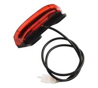 Honseadek Fanale posteriore per bici elettrica, 12 V, con indicatori di direzione e luce di freno, fanale posteriore per bicicletta elettrica, nero + rosso, cavo da 70 cm, materiale ABS