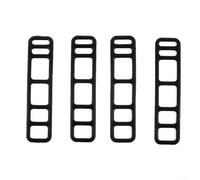 Honseadek Fascia elastica in silicone per bicicletta, per luci, lampade, strumenti, telefono, pompa, porta bottiglia d'acqua, confezione da 4, nero (67 x 24 mm, 80 x 24 mm, 100 x 24 mm, 92 x 24 mm) (C