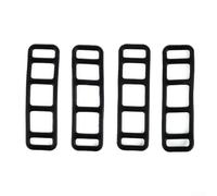 Honseadek Fascia elastica in silicone per bicicletta, per luci, lampade, strumenti, telefono, pompa, porta bottiglia d'acqua, confezione da 4, nero (67 x 24 mm, 80 x 24 mm, 100 x 24 mm, 92 x 24 mm) (B