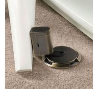 Honseadek Fermaporta regolabile resistente in lega di zinco per porte interne, non perforato o montaggio a vite, 10-25 mm, adatto per finitura bronzata, diametro 62 mm