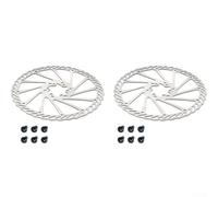 Honseadek Freno a disco per bicicletta in acciaio inossidabile per mountain bike e bici da strada, 160/180/203 mm, doppio foro di montaggio, design a 6 fori per una frenata migliorata (bianco, 203 mm)