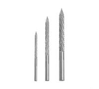 Honseadek Frese rotative in carburo per trapano pneumatico, punta per riparazione pneumatici in acciaio al carbonio con gambo da 3 mm/4,5 mm/6 mm, taglio a squame per bordo, rombo triangolare