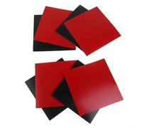 Honseadek Gomma per ping pong, confezione da 8 pezzi, spugna rigida ad attacco rapido per ping pong, gomma inversa spessa 2,2 mm, rossa e nera