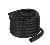 Honseadek Guaina protettiva per cavi divisa in polietilene nero con diametro interno da 1/4" e 3/8", design a coste per una protezione flessibile del cablaggio (3/8" chiuso)