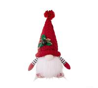 Honseadek Haunted - Decorazione da appendere a forma di gnomi di Halloween, in peluche, senza volto, per vacanze, matrimoni, feste di compleanno, per interni ed esterni (rosso)