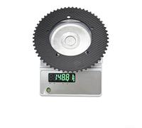 Honseadek Ingranaggio fisso per corona in fibra di carbonio per bici da pista con sistema di montaggio BCD144 e opzioni denti 49T-64T, volano leggero a velocità singola (56T sku)