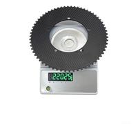 Honseadek Ingranaggio fisso per corona in fibra di carbonio per bici da pista con sistema di montaggio BCD144 e opzioni denti 49T-64T, volano leggero a velocità singola (64T sku)