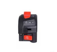 Honseadek Interruttore di controllo del manubrio della moto da 22 mm per Suzuki EN125 HJ150 - coppia sinistra blu destra rossa, materiale ABS, adatto con alta anti- e resistente all'usura (rosso