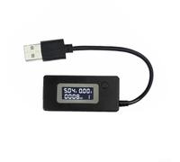 Honseadek KCX-017 Misuratore di tensione USB Display LCD Tester Power Bank Monitor dello stato di carica del telefono cellulare 2A/1A resistore di carico per misurazione in tempo reale (nero)