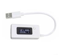 Honseadek KCX-017 Misuratore di tensione USB Display LCD Tester Power Bank Monitor dello stato di carica del telefono cellulare 2A/1A resistore di carico per misurazione in tempo reale (bianco)