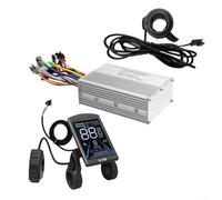 Honseadek Kit controller motore brushless per bici elettrica 36 V 48 V 250 W 500 W 20 A con display LCD pollice acceleratore nero
