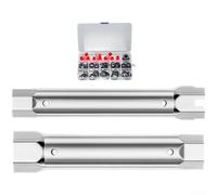 Honseadek Kit di chiavi a bussola esagonale a doppia testa estesa, regolabile, con estremità cava esagonale, per la manutenzione degli impianti idraulici della cucina e del bagno (A)