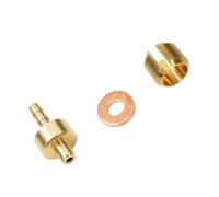 Honseadek Kit di inserti per freno idraulico con testa a oliva in metallo dorato e rondelle ad ago per HOPE Tech3 V4 E4 X2 per parti di riparazione del raccordo del tubo del freno della bicicletta