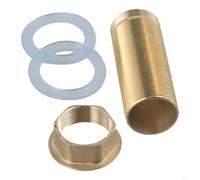 Honseadek Kit di riparazione per rubinetto miscelatore per lavello da cucina, set di tubi in ottone filettati e dadi, tubo in rame con rondelle in silicone per installazione e fissaggio del rubinetto
