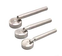 Honseadek Kit di strumenti per la regolazione dei rivetti in acciaio con punzone e base per artigianato in pelle fai da te, compatibile con rivetti a doppio o singolo cappuccio da 6 mm, 8 mm, 10 mm
