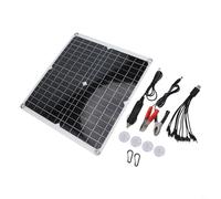 Honseadek Kit pannello solare monocristallino da 50 W, 12 V, staffa di montaggio per regolatore di carica per auto, camper, barca, moto, apriporta