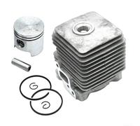 Honseadek Kit pistone cilindro foro 34 mm parti di ricambio in metallo compatibile con FS38 FS45 FS46 FS55 HS45 KM55 BG45 BG55 BG65 tagliasiepi motore multi strumento
