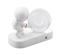Honseadek Lampada a sfera di cristallo astronauta 3D per decorazione domestica, luce notturna a LED con base che cambia colore, design pianeta del sistema solare, per camera dei bambini, ufficio, bar