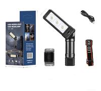 Honseadek Lampada da lavoro multifunzionale con doppio LED COB e faretto, base magnetica per riparazione mani, luminosità regolabile e ricarica USB C (BL-5303)