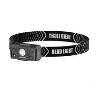Honseadek Lampada frontale a LED ricaricabile USB con sensore intelligente | Modalità di movimento attivato faro, angolo del fascio regolabile luce da campeggio per pesca notturna escursionismo corsa