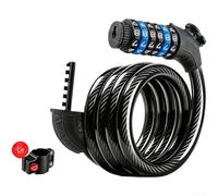Honseadek Lucchetto per bicicletta resistente, con cavo in acciaio da 11 mm, combinazione a sei cifre, antifurto, con password senza chiave, cavo per ciclismo rinforzato per uso portatile (C)