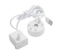 Honseadek Macchina per nebulizzazione della pompa dell'acqua, dispositivo di atomizzazione USB da 5 V, luci LED colorate, umidificatore tutto in uno per la decorazione del giardino domestico