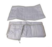 Honseadek Manicotto di copertura per tubi di scarico AC per tubi di scarico da 13 e 15 cm, avvolgitubo per condizionatore d'aria con copertura di interfaccia protettiva, materiale in cotone, bianco