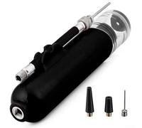 Honseadek Mini pompa portatile per palloni, pompa manuale a doppia azione per basket, calcio e pallavolo, con ago e ugelli, gonfiatore d'aria compatto da viaggio (nero)