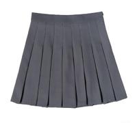 Honseadek Minigonna a pieghe a vita alta da donna, lunghezza corta, tennis | Gonna con cerniera e chiusura a bottone, tinta unita, casual, per uniforme in stile urbano, adatta per la scuola