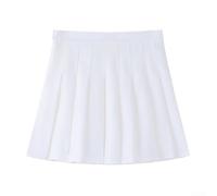Honseadek Minigonna a pieghe a vita alta da donna, lunghezza corta, tennis | Gonna con cerniera e chiusura a bottone, tinta unita, casual, per uniforme in stile urbano, adatta per la scuola