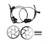 Honseadek Mountain For Bike Sistema di freno a disco idraulico con set di leve pre-riempite, design a doppio pistone e pinze in alluminio forgiato per rotori da 160 mm (L posteriore R anteriore+disco