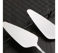 Honseadek Paletta triangolare in acciaio inox, 10 pezzi, utensili da forno seghettati per servire torte, pizza e formaggio, spatola ergonomica da dessert per la casa e (stile sottile)