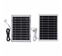 Honseadek Pannello solare monocristallino, 8 W, 5 V, con interfaccia a forma di U e cavo da 3 m, per videocitofono ad anello, serie campanello per esterni, impermeabile, caricabatterie (bianco)