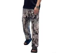 Honseadek Pantaloni da notte a quadri da uomo in cotone a scacchi pantaloni | Pigiama dritto, adatto per tutte le stagioni, morbido e stampato, casual, oversize, per la casa, il letto,