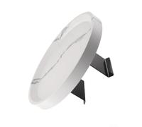 Honseadek Per divano, tavolino, divano, snack, vassoio in legno, per bere caffè, telecomando flessibile, 30 x 30 cm (bianco)