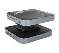 Honseadek Per docking station Mac con porte 4K, USB-A e USB-C, per alloggiamento SSD M.2 NVMe/SATA, uscita audio, design compatto in alluminio ABS