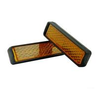 Honseadek Per Elite Brightness per pedali riflettori con guscio in nylon 2 oltre 4 pezzi set per la maggior parte dei pedali per bici con fori di montaggio da 25 mm Riflec di sicurezza posteriore (2