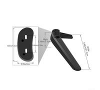 Honseadek Piedistallo per TV a schermo piatto da 21,5 cm, in ABS nero, compatibile con la maggior parte dei modelli di televisione, capacità di carico 45 kg, installazione senza trapano, base per TV