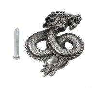 Honseadek Pomelli decorativi in lega per porte a forma di drago, per camera da letto, camera dei bambini, guardaroba, accessori da cucina per bambini (color pelle anticata)