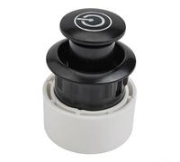 Honseadek Pomello per armadio in lega di zinco con funzione fosforescente e meccanismo push-to-aprire, moderna maniglia rotonda nera per una facile installazione