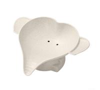 Honseadek Portasapone a forma di elefante, portasapone in silicone da bagno, beccuccio, porta spugna da bagno e cucina, vassoio per sapone (beige)