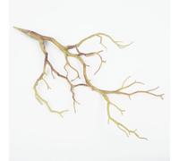 Honseadek Ramo di fogliame artificiale secco da 35 cm, per decorazione domestica, ramo di albero artificiale in plastica per vaso, decorazione per interni color caffè bianco verde (verde)