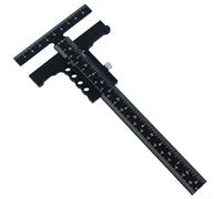 Honseadek Righello a T per la lavorazione del legno, in lega di alluminio, con strumento di marcatura scorrevole, per falegnameria, 229 x 90 mm, modello B, con regolazione fine (C)