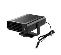 Honseadek Riscaldatore portatile per auto, 12 V, 120 W, con funzione ventola per riscaldamento e sbrinamento veloci, dispositivo di controllo del clima compatto regolabile per veicolo (nero)