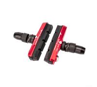 Honseadek Road for Bike Machined Brake Pads 55 mm di ricambio e lega di alluminio per freno a V compatibile in gomma CNC con la maggior parte dei sistemi di pinza per Cyc (ROSSO)